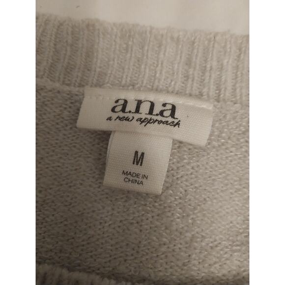 a.n.a A New Approach Color Block Pullover Sweater Women’s M Beige Brown & Rust - Picture 7 of 7